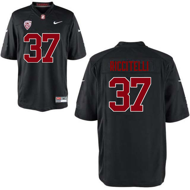 Men Stanford Cardinal #37 Collin Riccitelli College Football Jerseys Sale-Black - Click Image to Close